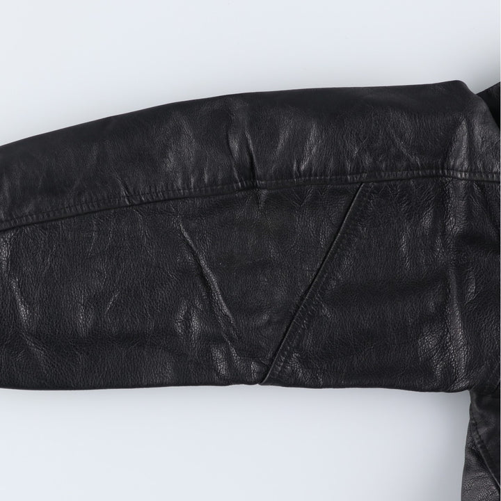 THIERRY LAURENT Leather Flight Jacket, Men's XL unclear black type Vintage Second Hand