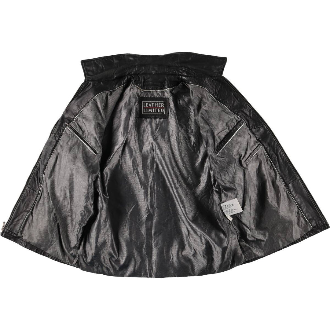 LEATHER LIMITED Padded Swing Top Leather Blouson, Men's Size XL genuine leather black type Vintage Second Hand