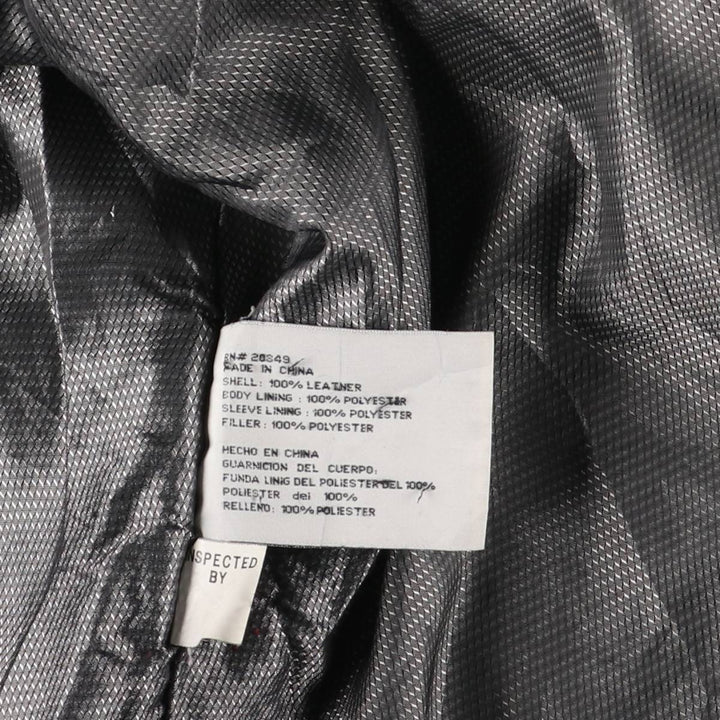 LEATHER LIMITED Padded Swing Top Leather Blouson, Men's Size XL genuine leather black type Vintage Second Hand