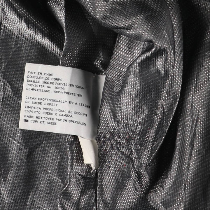 LEATHER LIMITED Padded Swing Top Leather Blouson, Men's Size XL genuine leather black type Vintage Second Hand