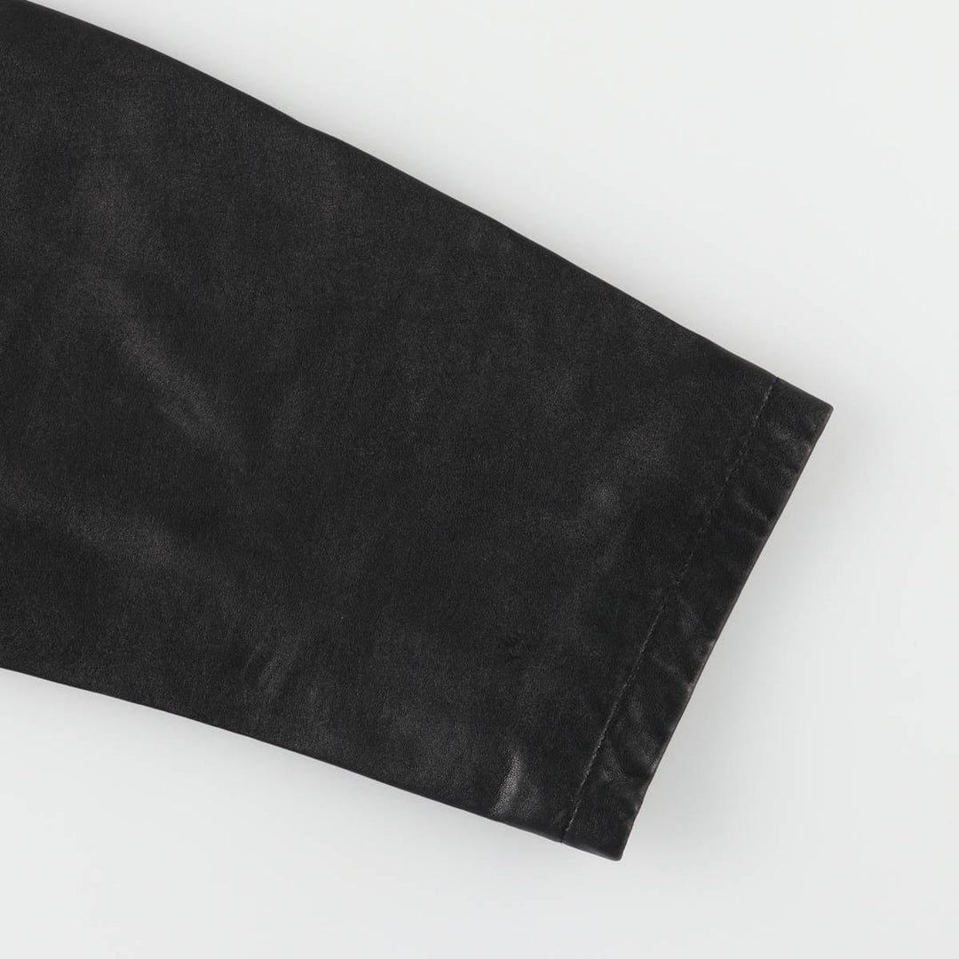 LEATHER LIMITED Padded Swing Top Leather Blouson, Men's Size XL genuine leather black type Vintage Second Hand