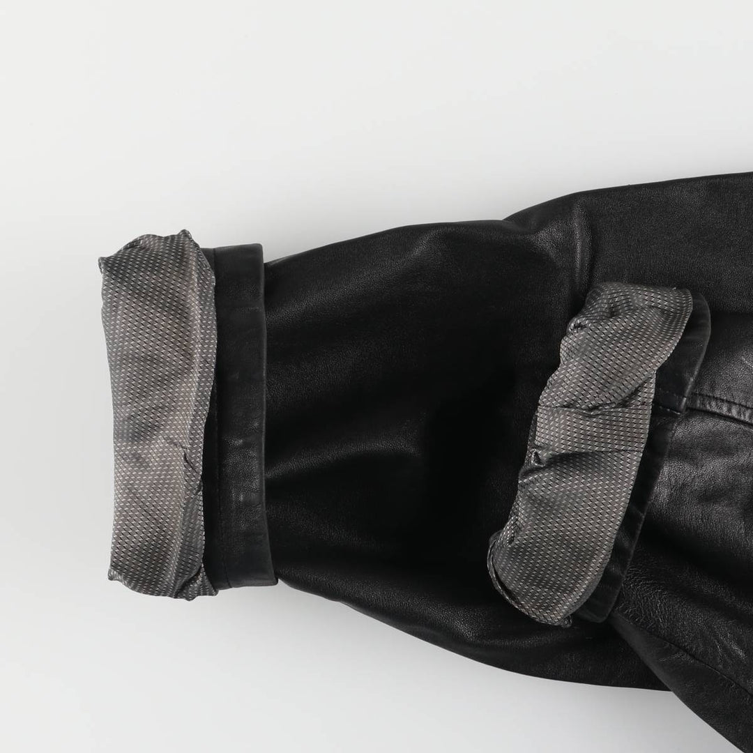 LEATHER LIMITED Padded Swing Top Leather Blouson, Men's Size XL genuine leather black type Vintage Second Hand