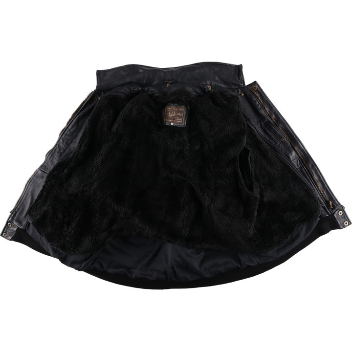 Vintage 1990'S Redskins A-2 Leather Flight Jacket, Men's Size L genuine leather black type Vintage Second Hand