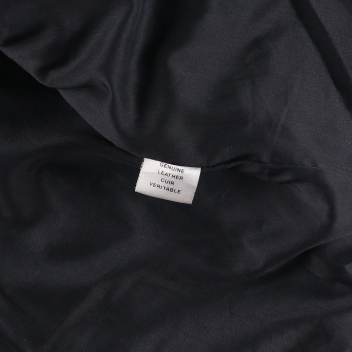 Vintage 1990'S Redskins A-2 Leather Flight Jacket, Men's Size L genuine leather black type Vintage Second Hand