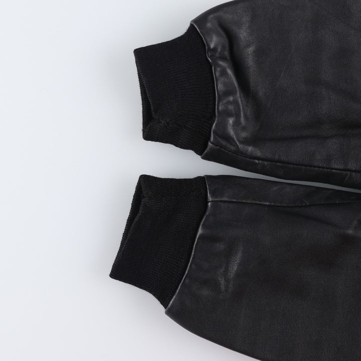 Vintage 1990'S Redskins A-2 Leather Flight Jacket, Men's Size L genuine leather black type Vintage Second Hand