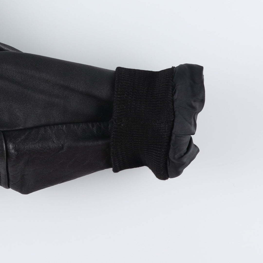 Vintage 1990'S Redskins A-2 Leather Flight Jacket, Men's Size L genuine leather black type Vintage Second Hand