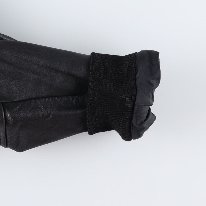 Vintage 1990'S Redskins A-2 Leather Flight Jacket, Men's Size L genuine leather black type Vintage Second Hand