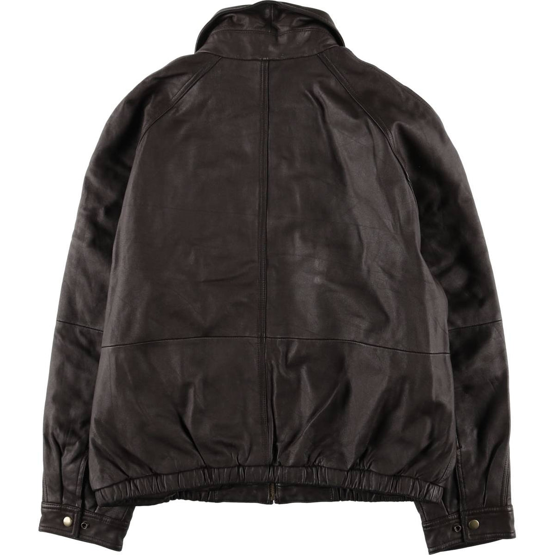 Colebrook Padded Swing Top Leather Blouson, Men's XL genuine leather brown type Vintage Second Hand