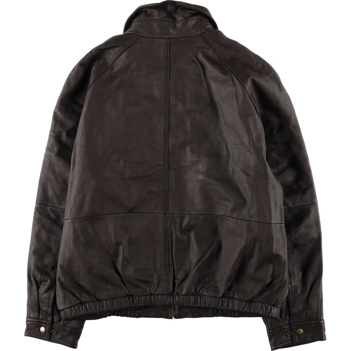 Colebrook Padded Swing Top Leather Blouson, Men's XL genuine leather brown type Vintage Second Hand