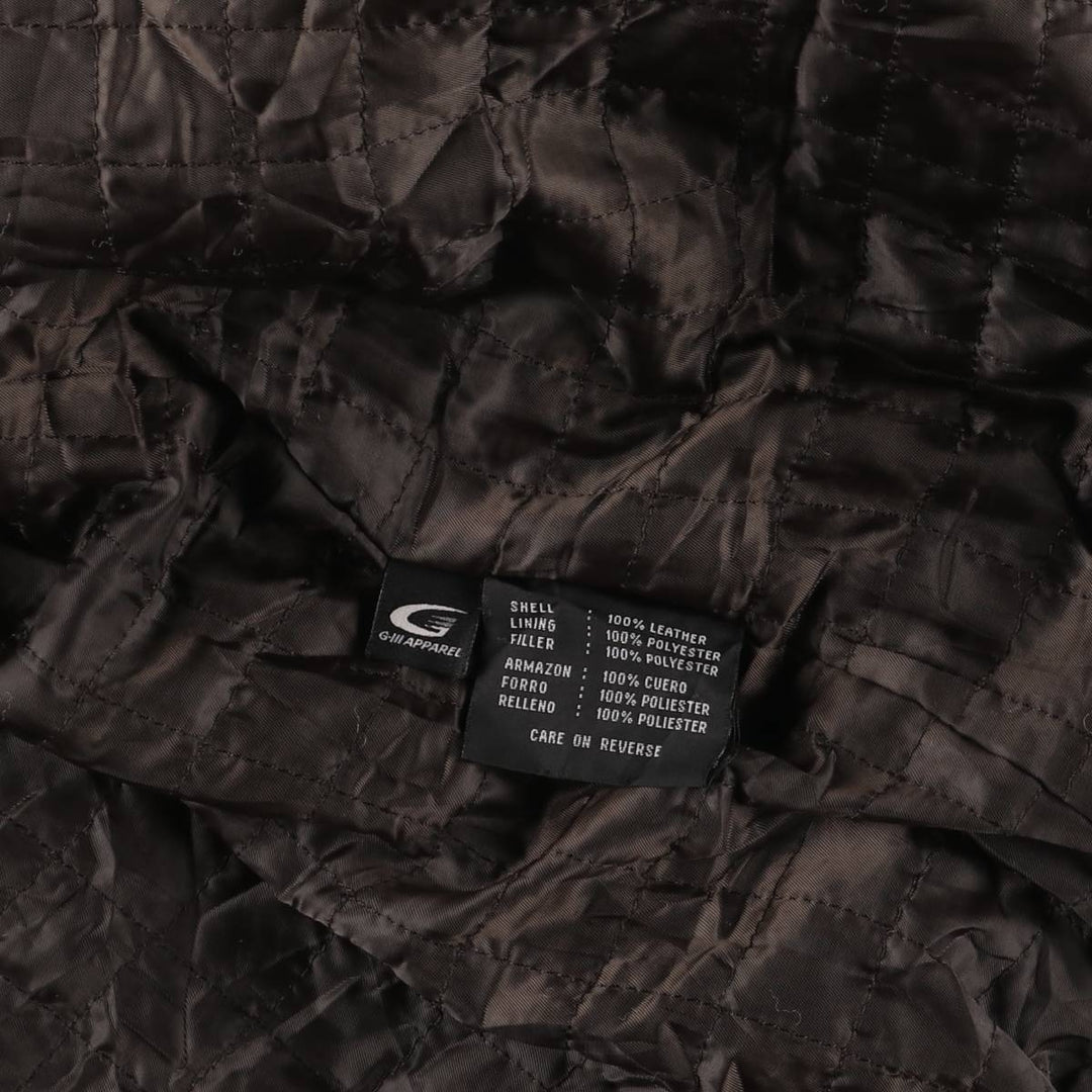 Colebrook Padded Swing Top Leather Blouson, Men's XL genuine leather brown type Vintage Second Hand