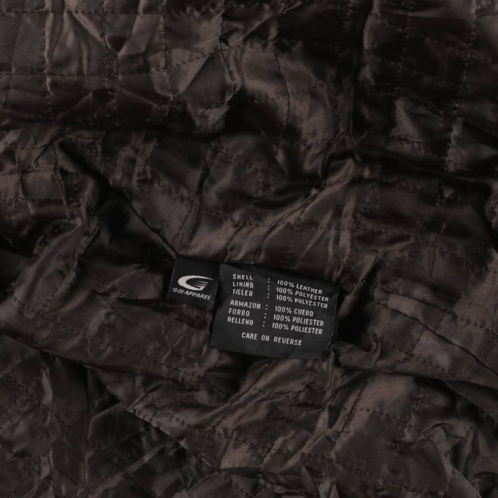 Colebrook Padded Swing Top Leather Blouson, Men's XL genuine leather brown type Vintage Second Hand