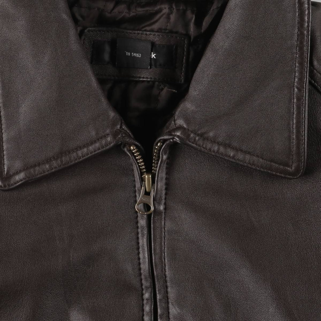 Colebrook Padded Swing Top Leather Blouson, Men's XL genuine leather brown type Vintage Second Hand