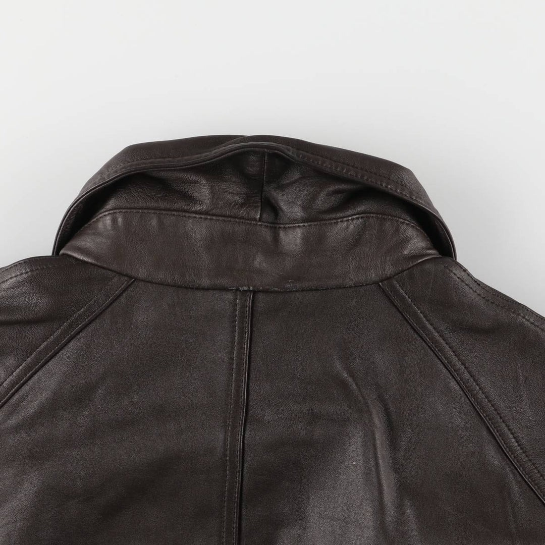 Colebrook Padded Swing Top Leather Blouson, Men's XL genuine leather brown type Vintage Second Hand