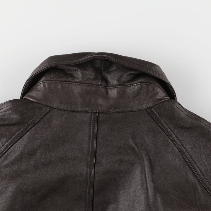 Colebrook Padded Swing Top Leather Blouson, Men's XL genuine leather brown type Vintage Second Hand