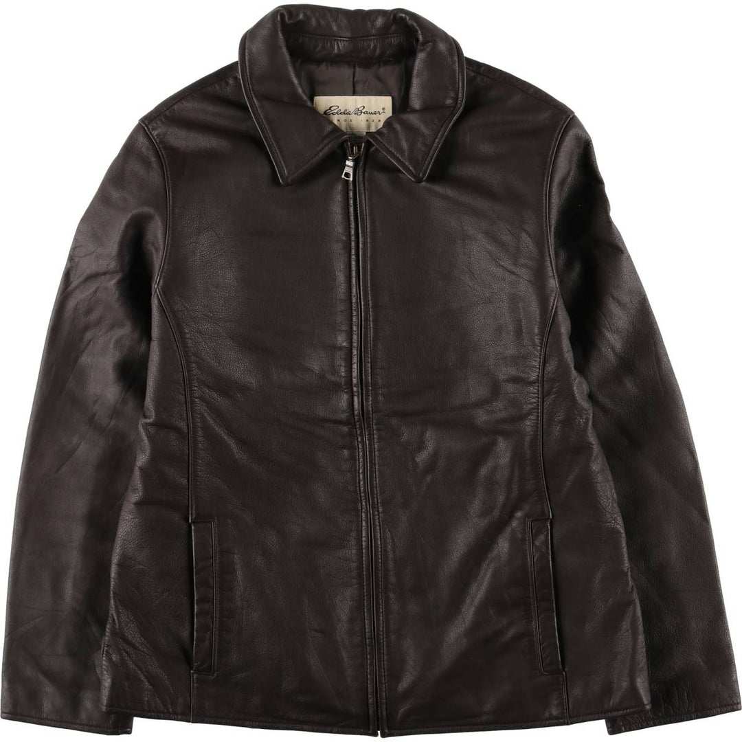 Eddie Bauer Swing Top Leather Blouson, Men's Size M genuine leather brown type Vintage Second Hand