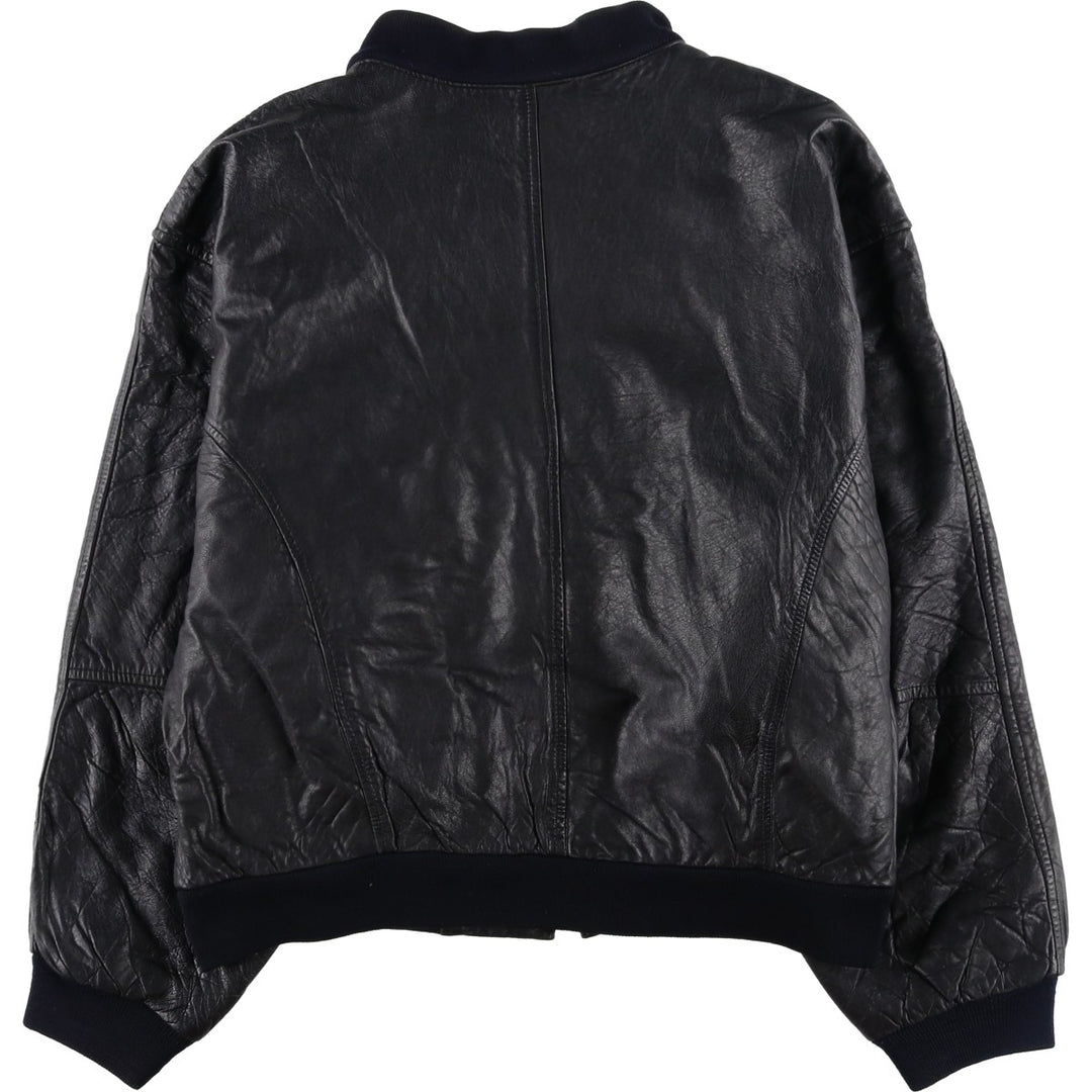 hm-moden Leather Blouson Men's XL genuine leather black type Vintage Second Hand