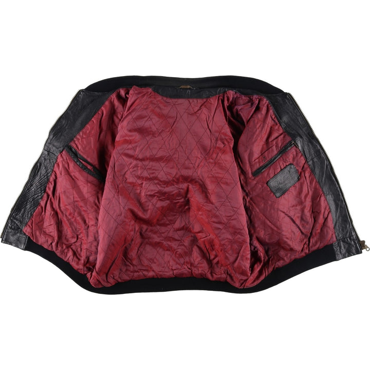 hm-moden Leather Blouson Men's XL genuine leather black type Vintage Second Hand