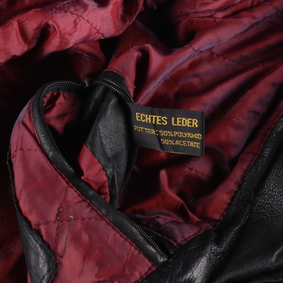 hm-moden Leather Blouson Men's XL genuine leather black type Vintage Second Hand