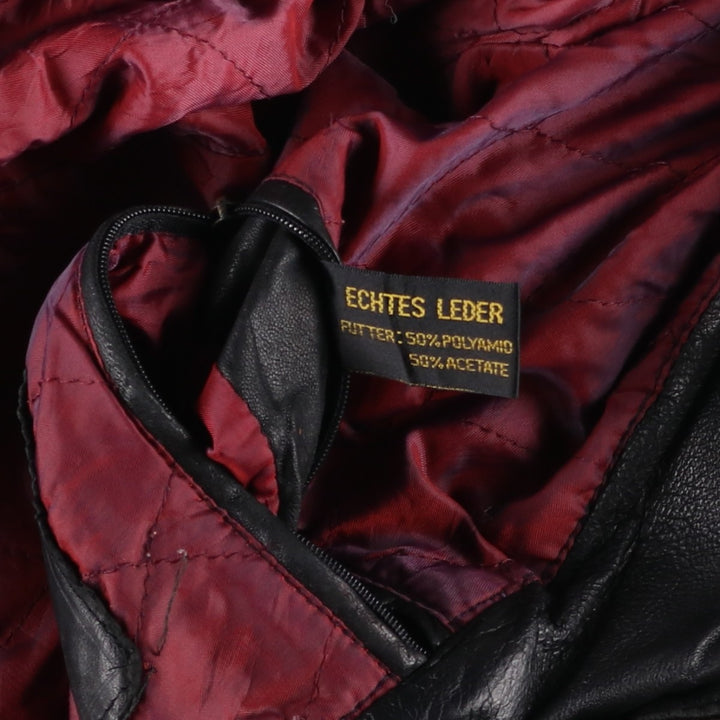 hm-moden Leather Blouson Men's XL genuine leather black type Vintage Second Hand