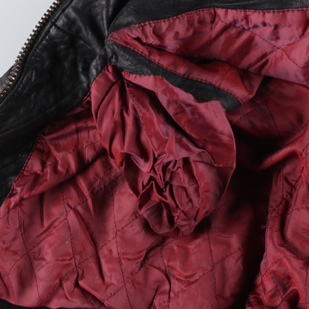 hm-moden Leather Blouson Men's XL genuine leather black type Vintage Second Hand