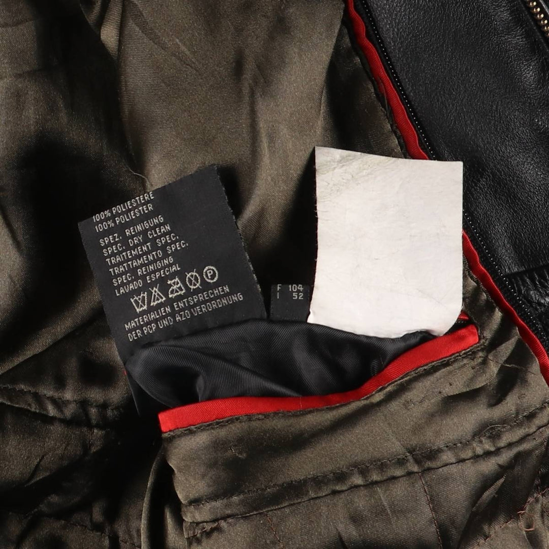 TRAPPER Swing Top Type Padded Leather Blouson, Men's Size M genuine leather black type Vintage Second Hand