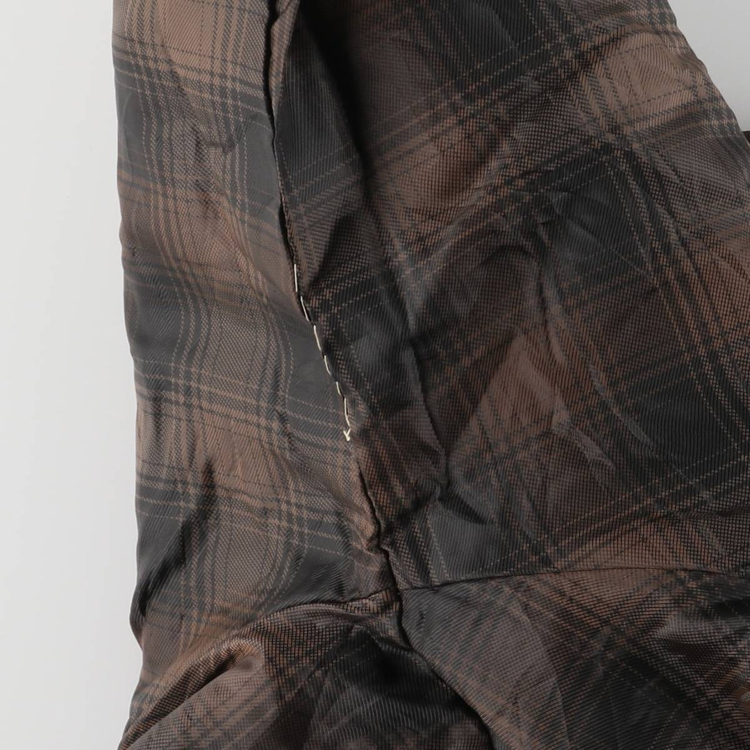 ROUNDTREE AND YORKE Padded Swing-Top Leather Blouson, Men's Size M Genuine Leather Lambskin brown type Vintage Second Hand