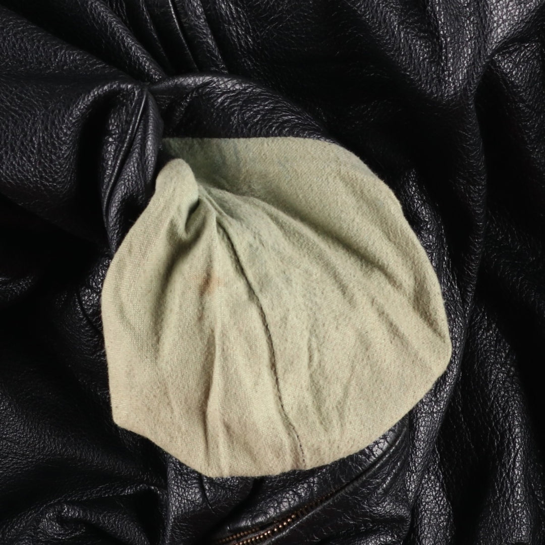 90'S St. John's Bay Vintage Swing-Top Padded Leather Blouson, Men's XL genuine leather black type Vintage Second Hand