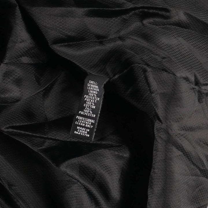 Alfani ALFANI Men's Leather Blouson, Size L, Padded, Swing Top Style genuine leather black type Vintage Second Hand