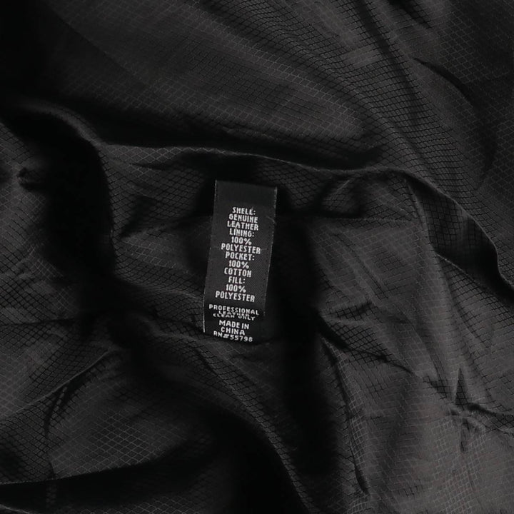 Alfani ALFANI Men's Leather Blouson, Size L, Padded, Swing Top Style genuine leather black type Vintage Second Hand