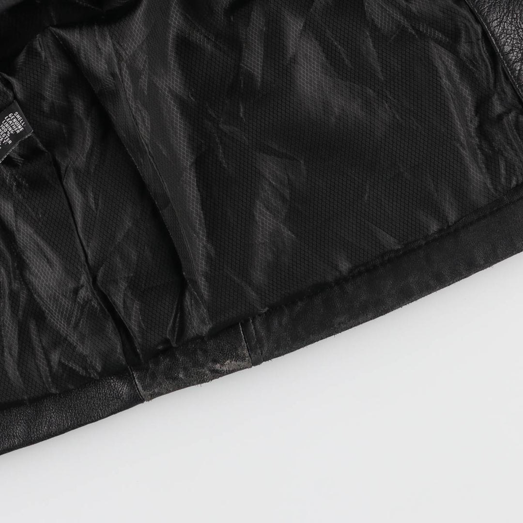 Alfani ALFANI Men's Leather Blouson, Size L, Padded, Swing Top Style genuine leather black type Vintage Second Hand