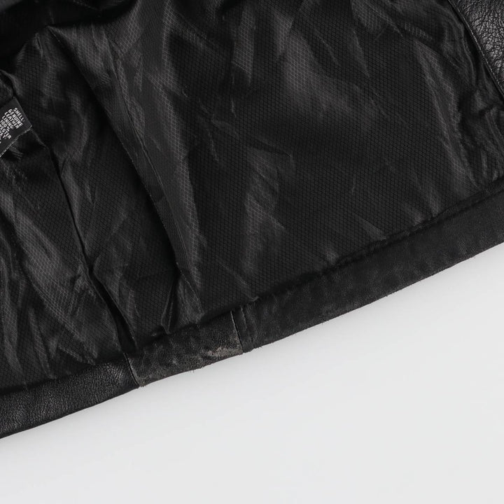 Alfani ALFANI Men's Leather Blouson, Size L, Padded, Swing Top Style genuine leather black type Vintage Second Hand