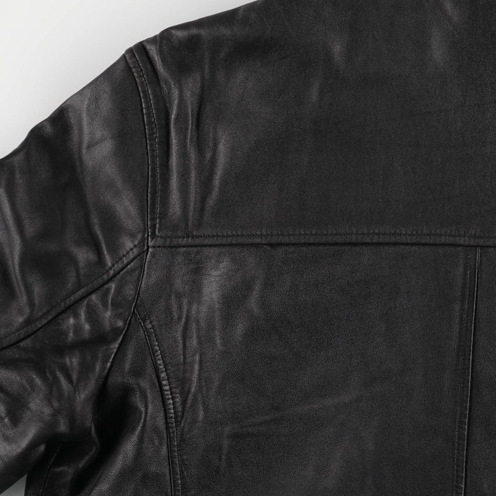 Alfani ALFANI Men's Leather Blouson, Size L, Padded, Swing Top Style genuine leather black type Vintage Second Hand