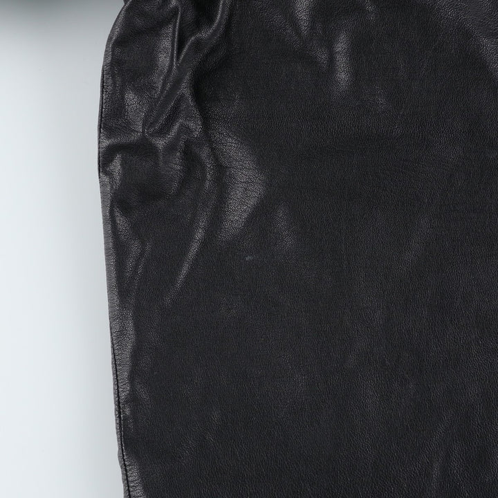 WE Padded Leather Blouson Type Men's Size L genuine leather black type Vintage Second Hand