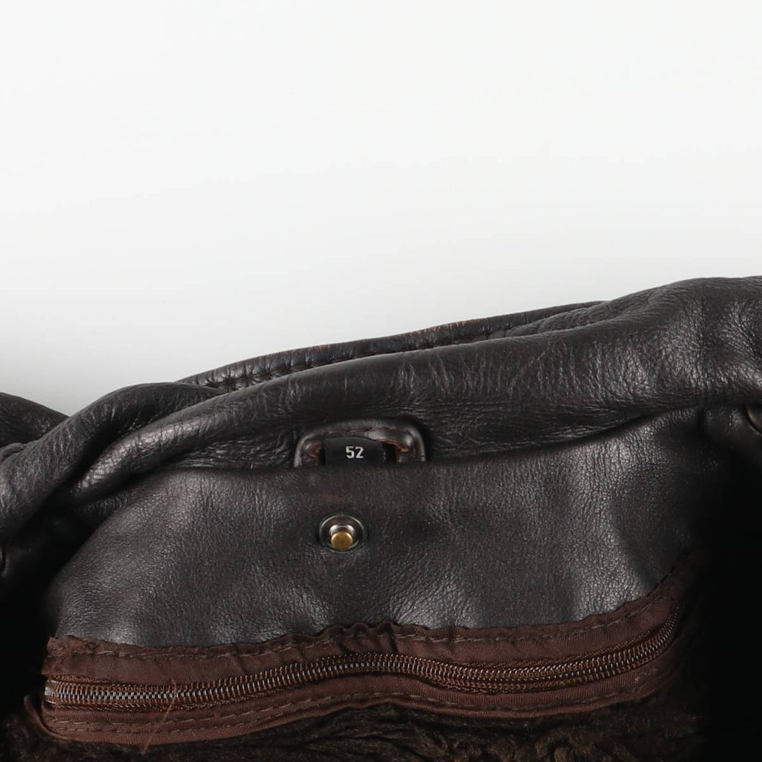 A-2 type leather flight jacket, men's XL size genuine leather black type Vintage Second Hand