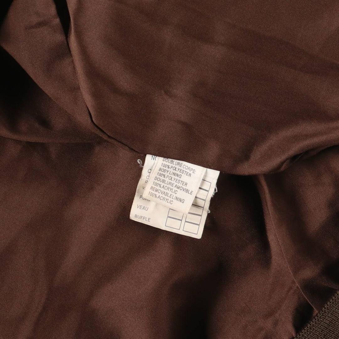 A-2 type leather flight jacket, men's XL size genuine leather black type Vintage Second Hand
