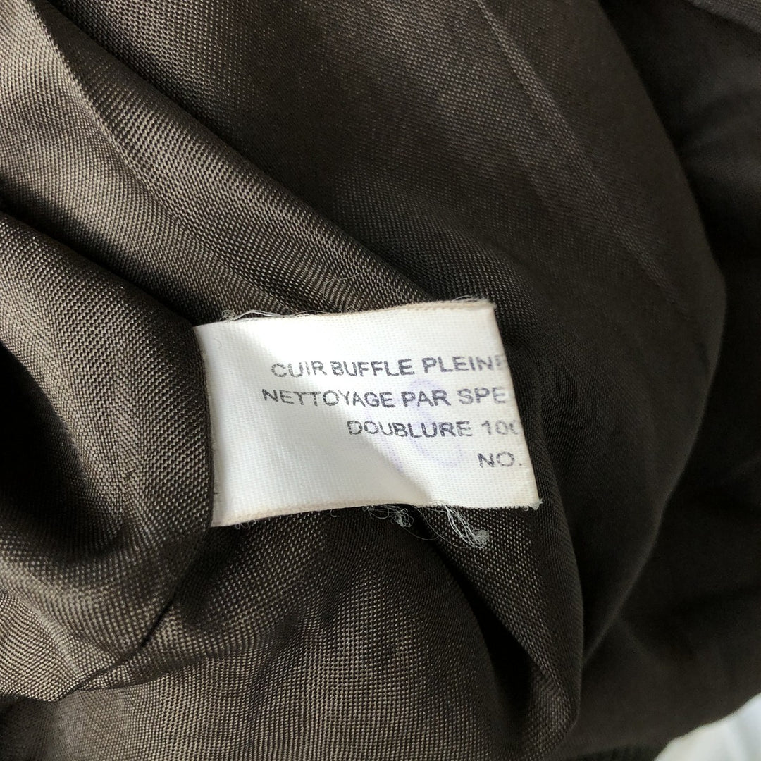 A-2 type leather flight jacket, men's XL size Genuine Leather Cowhide black type Vintage Second Hand