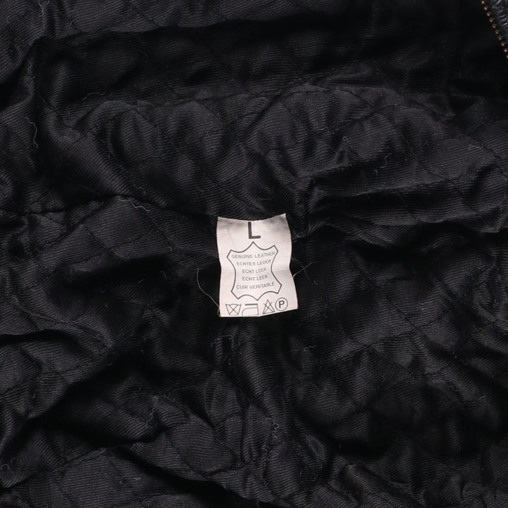 CUIR LAND Swing Top Leather Blouson, Men's Size L genuine leather black type Vintage Second Hand