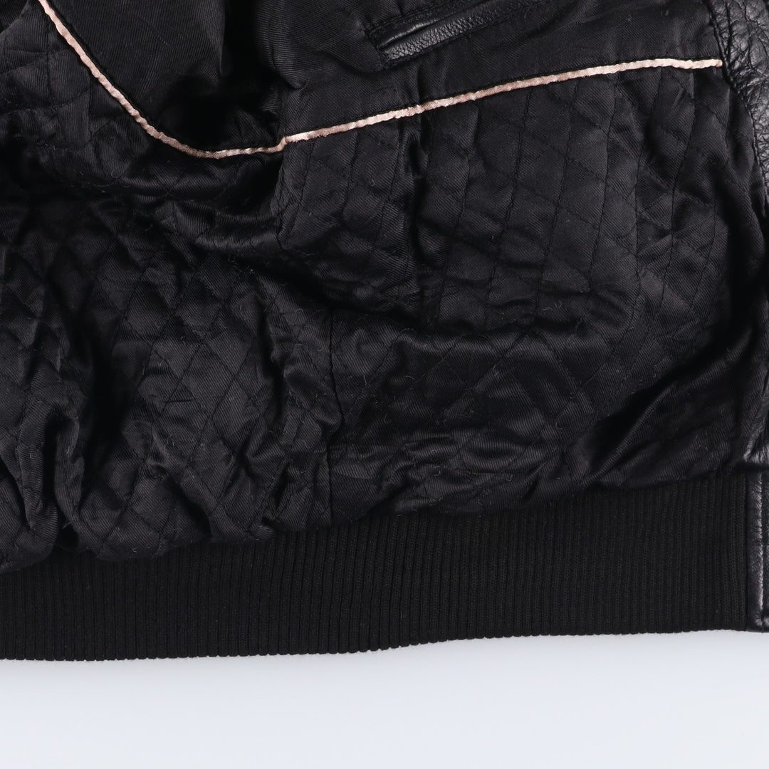 CUIR LAND Swing Top Leather Blouson, Men's Size L genuine leather black type Vintage Second Hand