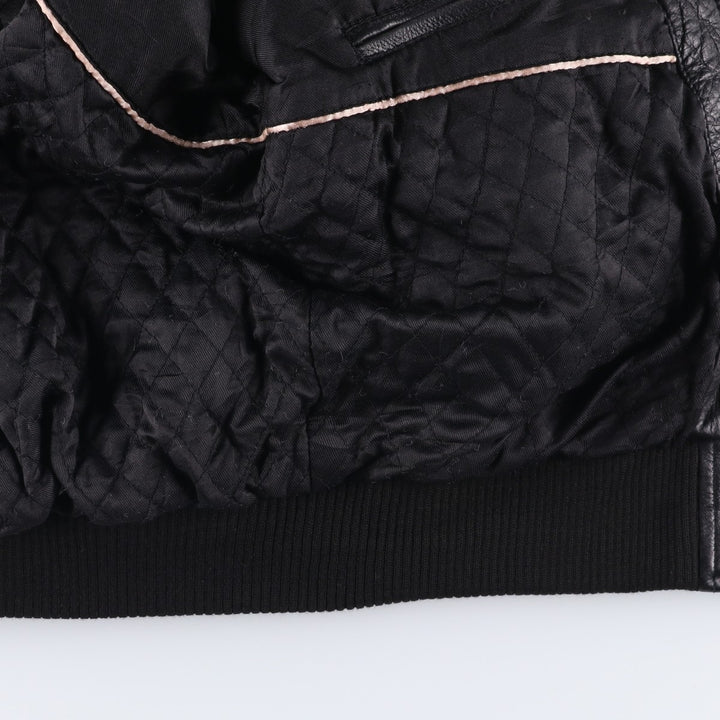 CUIR LAND Swing Top Leather Blouson, Men's Size L genuine leather black type Vintage Second Hand