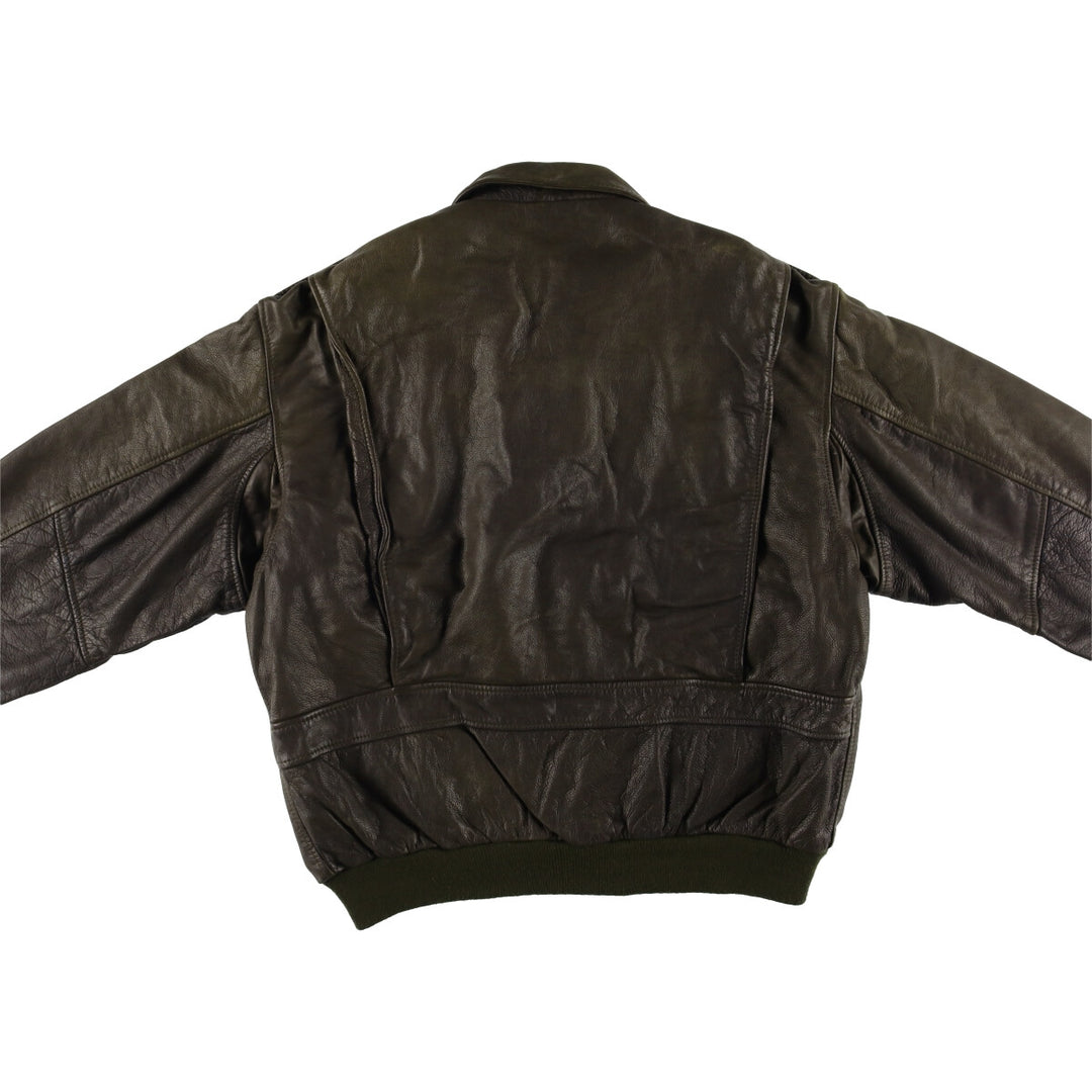 CARNET DE VOL A-2 Leather Flight Jacket, Men's Size XL genuine leather brown type Vintage Second Hand