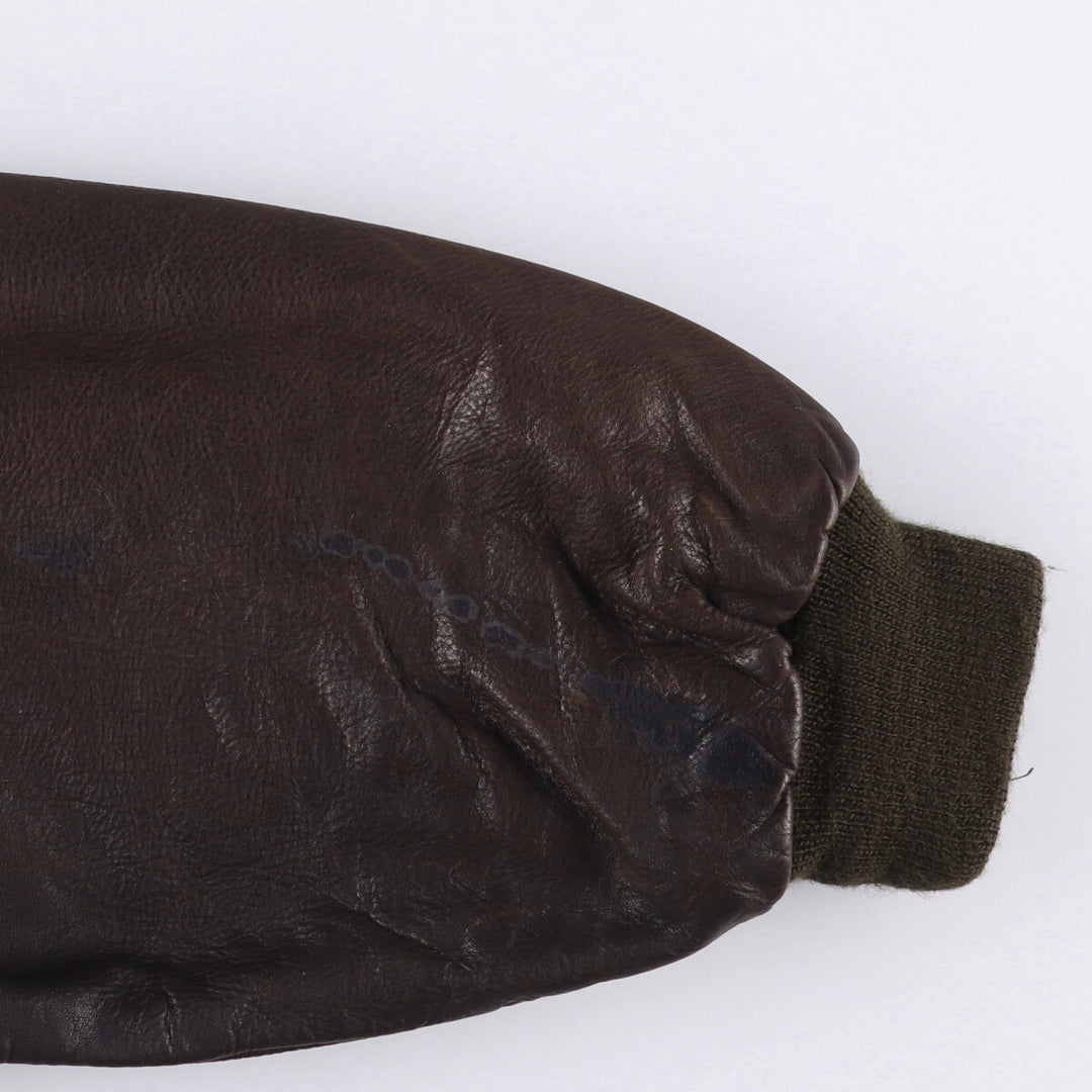 CARNET DE VOL A-2 Leather Flight Jacket, Men's Size XL genuine leather brown type Vintage Second Hand
