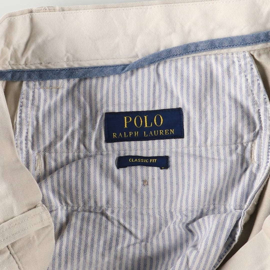 Ralph Lauren POLO RALPH LAUREN CLASSIC FIT Chino Pants Men's W34 equivalent cotton Beige type Vintage Second Hand