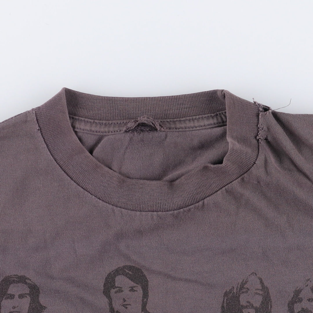 THE BEATLES Band T-shirt, Men's L size cotton brown type Vintage Second Hand