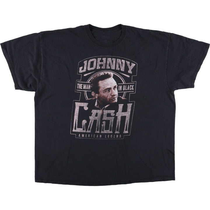 JOHNNY CASH Johnny Cash Band T-shirt Band T Men's XXL cotton black type Vintage Second Hand
