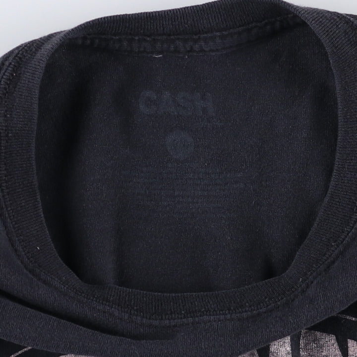JOHNNY CASH Johnny Cash Band T-shirt Band T Men's XXL cotton black type Vintage Second Hand