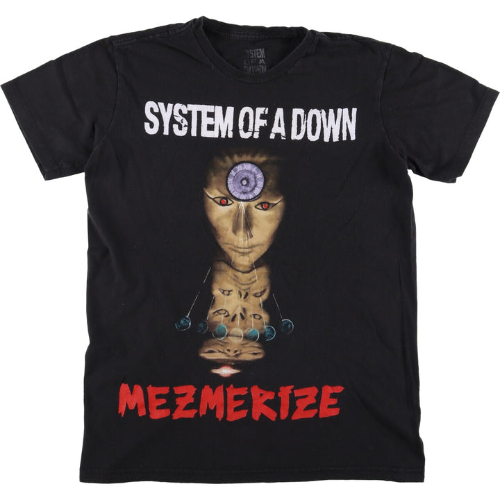 System of a Down Band T-shirt, Men's S size unclear black type Vintage Second Hand
