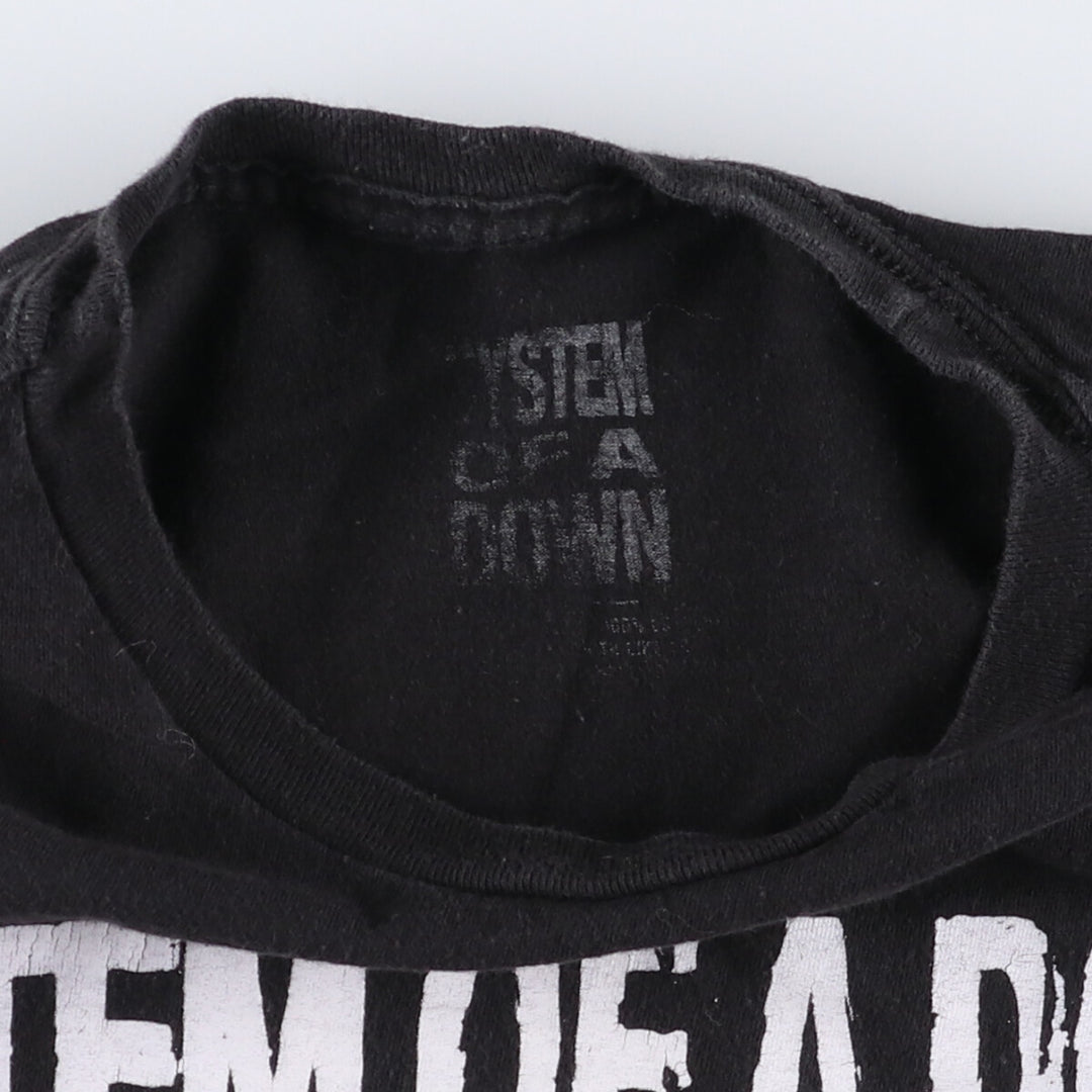 System of a Down Band T-shirt, Men's S size unclear black type Vintage Second Hand