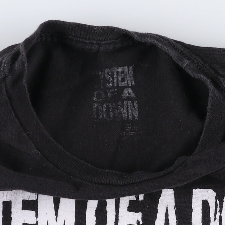 System of a Down Band T-shirt, Men's S size unclear black type Vintage Second Hand