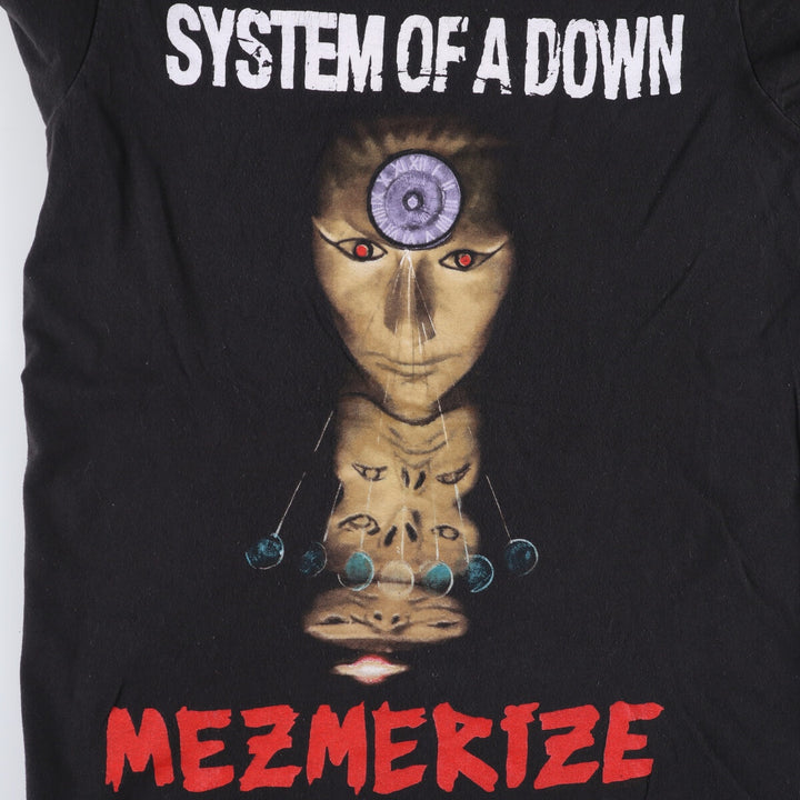 System of a Down Band T-shirt, Men's S size unclear black type Vintage Second Hand