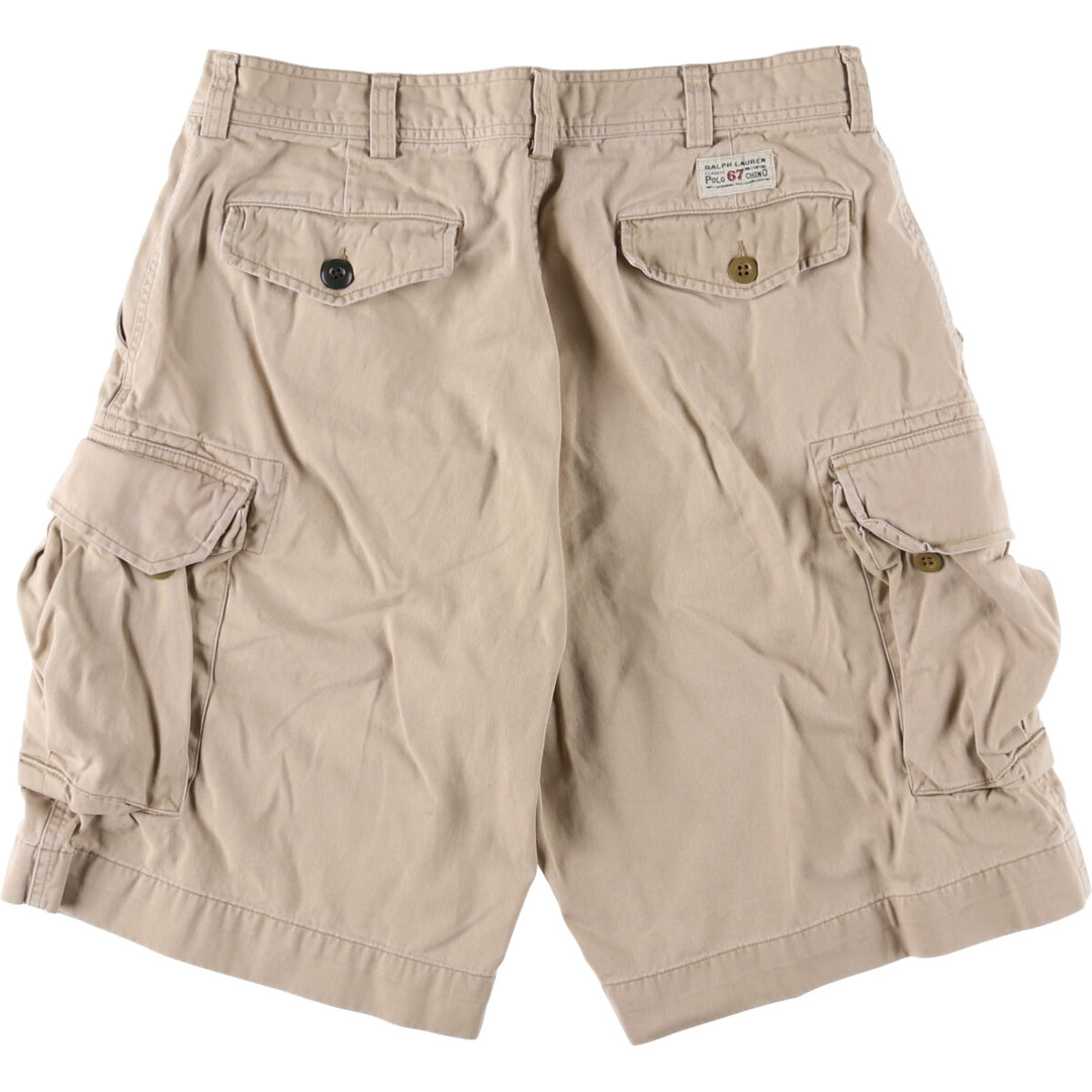Ralph Lauren POLO by Ralph Lauren cargo shorts, short pants, men's size w34 cotton Beige type Vintage Second Hand